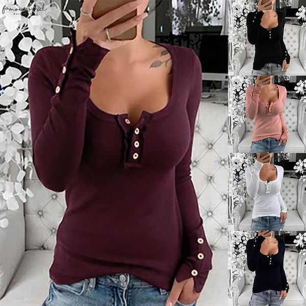 womens solid button long sleeve o neck applique pullover shirt 2020 plus size women winter shirts blouse femme 5s, White
womens solid button long sleeve o neck applique pullover shirt 2020 plus size women winter shirts blouse femme 5s, White