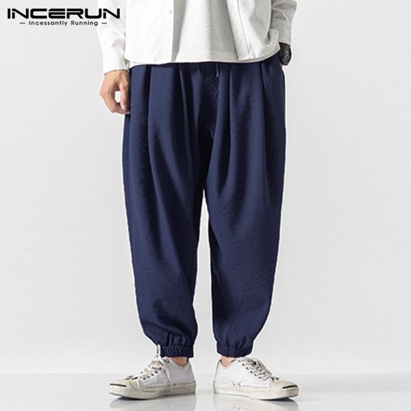 men solid color pants vintage drawstring joggers fashion men loose harem pants retro hombre pantalones streetwear s-5xl incerun, Black
men solid color pants vintage drawstring joggers fashion men loose harem pants retro hombre pantalones streetwear s-5xl incerun, Black