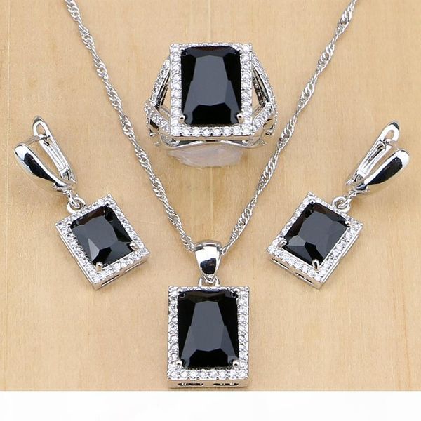 women 925 sterling silver jewelry black cz white birthstones jewelry set wedding earrings pendant necklace ring
women 925 sterling silver jewelry black cz white birthstones jewelry set wedding earrings pendant necklace ring