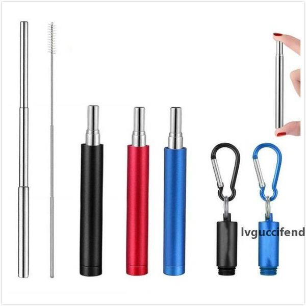 reusable fda portable folding straws stainless steel metal telescopic foldable drinking straws with aluminum case & cleaning brush
reusable fda portable folding straws stainless steel metal telescopic foldable drinking straws with aluminum case & cleaning brush
