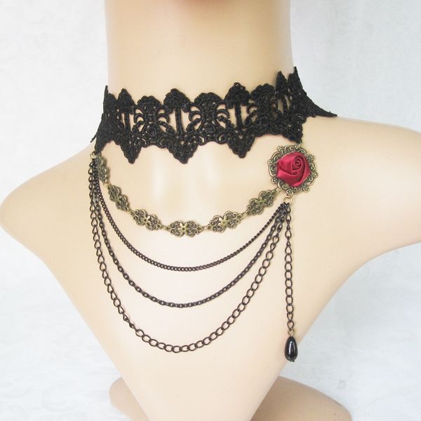 2020 selling boutique japanese and korean fashion rose necklace black lace retro necklace women's necklace wholesale, Silver
2020 selling boutique japanese and korean fashion rose necklace black lace retro necklace women's necklace wholesale, Silver