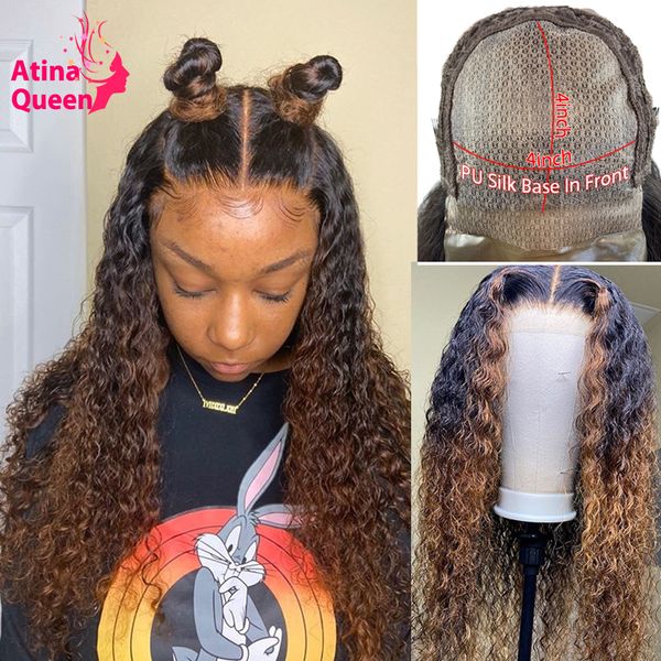 Honey Blonde Silk Top Wig Ombre Invisible Human Hair Water Wave PU Silk Base 4x4 Lace Frontal Wigs Preplucked Remy For Women, Ombre color
Honey Blonde Silk Top Wig Ombre Invisible Human Hair Water Wave PU Silk Base 4x4 Lace Frontal Wigs Preplucked Remy For Women, Ombre color