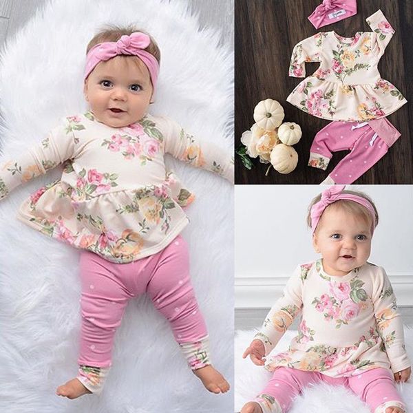 2020 newly fashion autumn cute infant baby girls clothes sets 3pcs floral print dress +pink long pants+headband outfit 0-24m, White
2020 newly fashion autumn cute infant baby girls clothes sets 3pcs floral print dress +pink long pants+headband outfit 0-24m, White