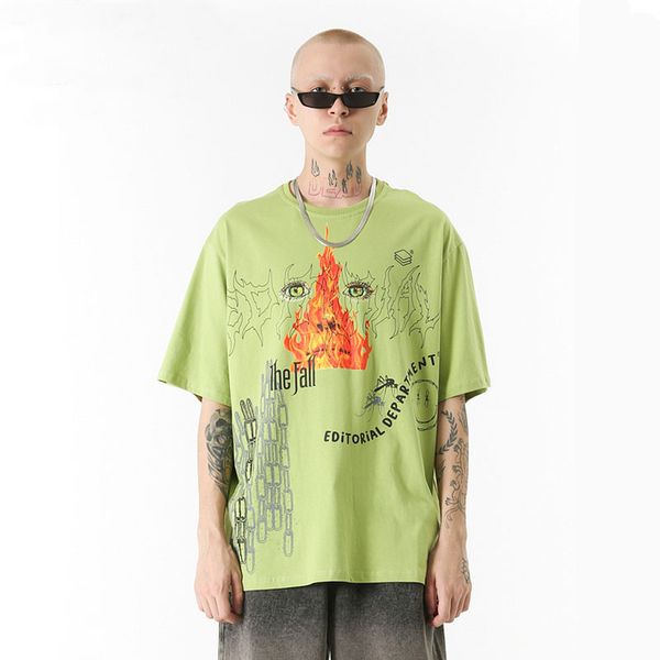 original tide brand t-shirt men women high street hip hop flame graffiti printing loose couple casual short-sleeved t-shirtmt34, White;black
original tide brand t-shirt men women high street hip hop flame graffiti printing loose couple casual short-sleeved t-shirtmt34, White;black