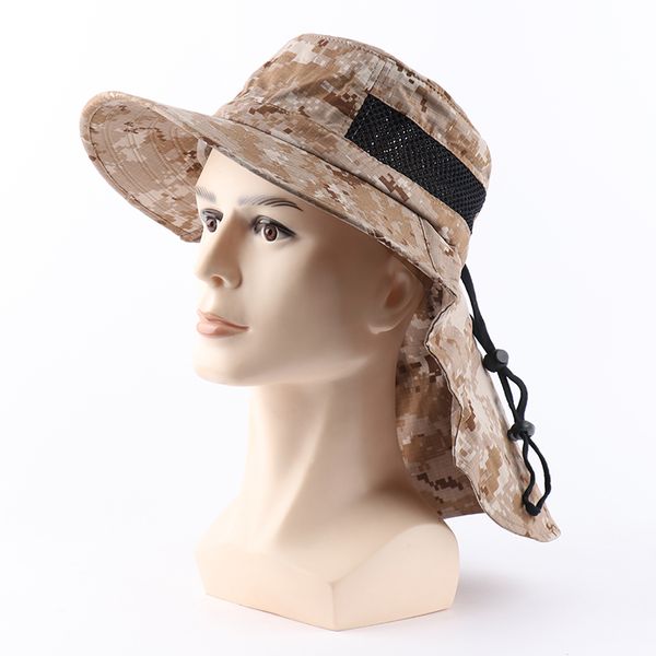 camoland summer bucket hat men camouflage sun hats male outdoor uv protection brim hiking with neck flap mesh breathable cap y200714, Blue;gray
camoland summer bucket hat men camouflage sun hats male outdoor uv protection brim hiking with neck flap mesh breathable cap y200714, Blue;gray