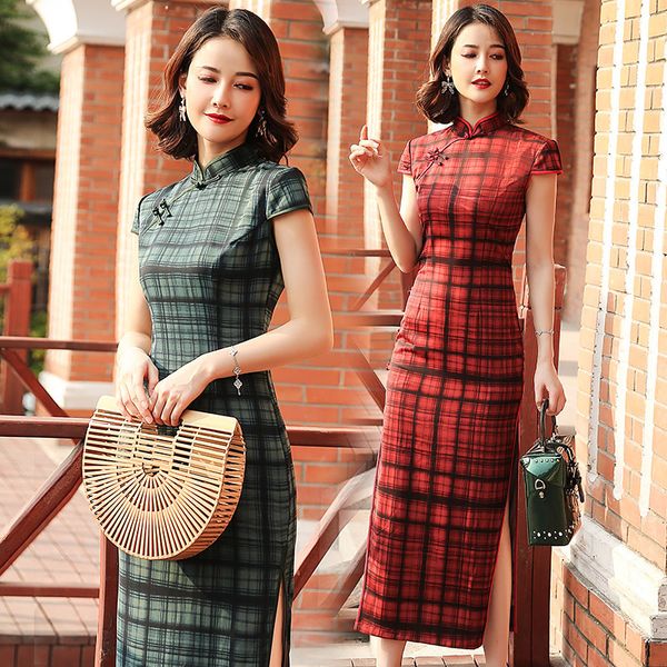 sheng coco silk satin grid cheongsam dresses classic vintage lattice qi pao woman chinese dress vestidos qipao oriental style, Red
sheng coco silk satin grid cheongsam dresses classic vintage lattice qi pao woman chinese dress vestidos qipao oriental style, Red