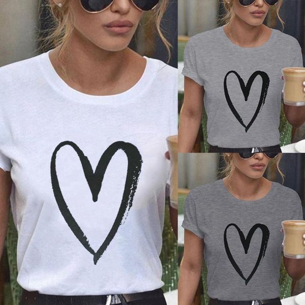 brand new heart print t shirt women white gray cotton o neck short sleeve summer t-shirt casual female clothes, Black;blue
brand new heart print t shirt women white gray cotton o neck short sleeve summer t-shirt casual female clothes, Black;blue