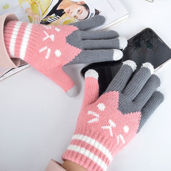 avswm five-finger touch screen female gloves and gloves winter warm plus velvet thickened cold-proof cute cartoon student sweet korean knitt, Blue;gray
avswm five-finger touch screen female gloves and gloves winter warm plus velvet thickened cold-proof cute cartoon student sweet korean knitt, Blue;gray
