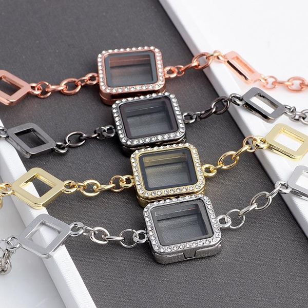 5pcs, 24*24mm rhinestone square glass floating locket bracelets fit floating locket charms, sl005, Black
5pcs, 24*24mm rhinestone square glass floating locket bracelets fit floating locket charms, sl005, Black