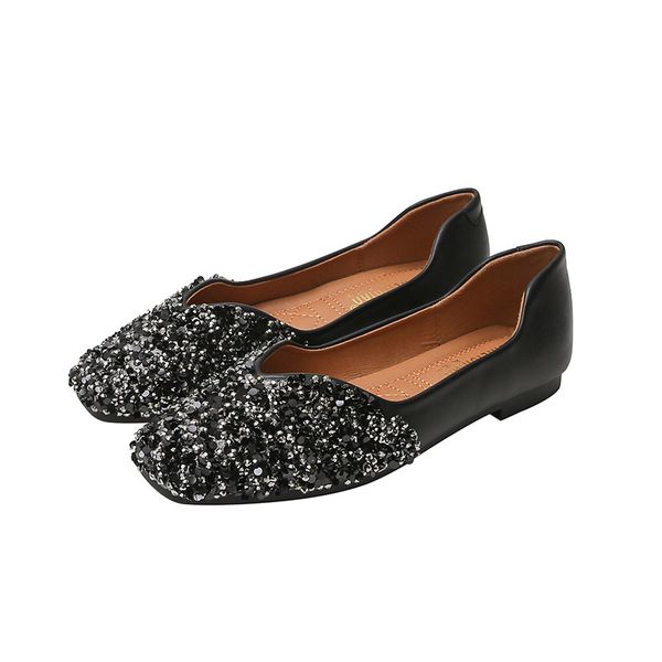 new flats shoes women ballet princess shoes for casual crystal boat rhinestone women flats plus size 34-43, Black
new flats shoes women ballet princess shoes for casual crystal boat rhinestone women flats plus size 34-43, Black
