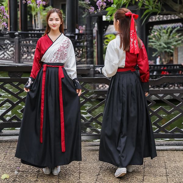 chinese ancient traditional dance clothing hanfu for women streetwear asymmetric stitching embroidery fashion folk skirt set, Black;red
chinese ancient traditional dance clothing hanfu for women streetwear asymmetric stitching embroidery fashion folk skirt set, Black;red