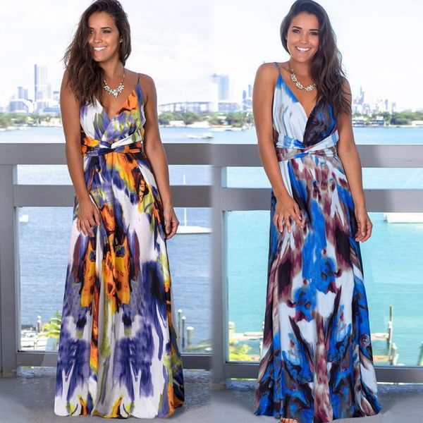 new summer women designer dresses v neck floral print boho beach dress sleeveless braces skirt dresses 11 colors s-2xl optional, Black;gray
new summer women designer dresses v neck floral print boho beach dress sleeveless braces skirt dresses 11 colors s-2xl optional, Black;gray