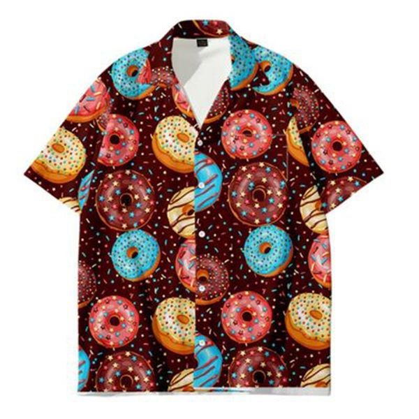 man sweets shirt fashion trend 3d digital candy printing short sleeve clothing designer male cardigan thin loose casual shirts, White;black
man sweets shirt fashion trend 3d digital candy printing short sleeve clothing designer male cardigan thin loose casual shirts, White;black