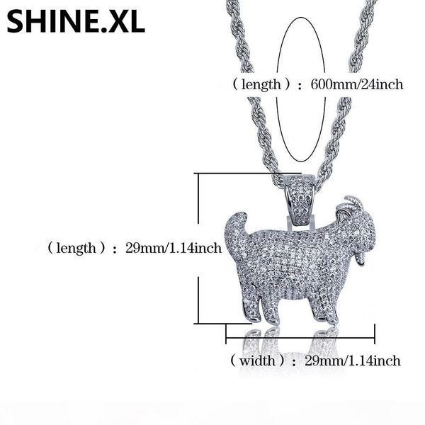 hip hop iced out животных козы ожерелье золото серебро покрыло micro асфальтовая циркон звено цепи с веревкой цепи, Silver
hip hop iced out животных козы ожерелье золото серебро покрыло micro асфальтовая циркон звено цепи с веревкой цепи, Silver