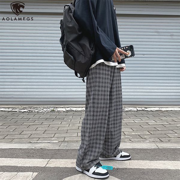 aolamegs plaid pants men casual korean sports pants fashion harajuku trousers loose slacks spring straight wide leg sweatpants, Black
aolamegs plaid pants men casual korean sports pants fashion harajuku trousers loose slacks spring straight wide leg sweatpants, Black
