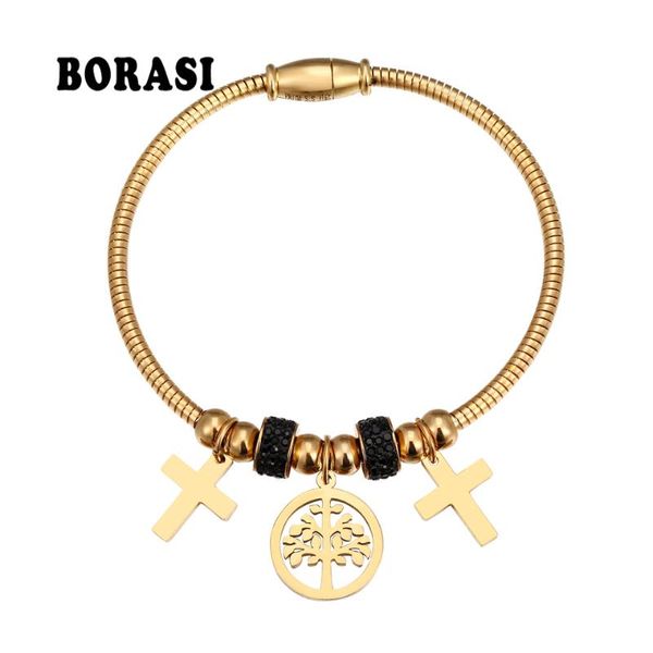 luxury tree of life cross bracelet & bangles stainless steel rhinestone magnetic charms bracelet for women fashion jewelry gift, Golden;silver
luxury tree of life cross bracelet & bangles stainless steel rhinestone magnetic charms bracelet for women fashion jewelry gift, Golden;silver
