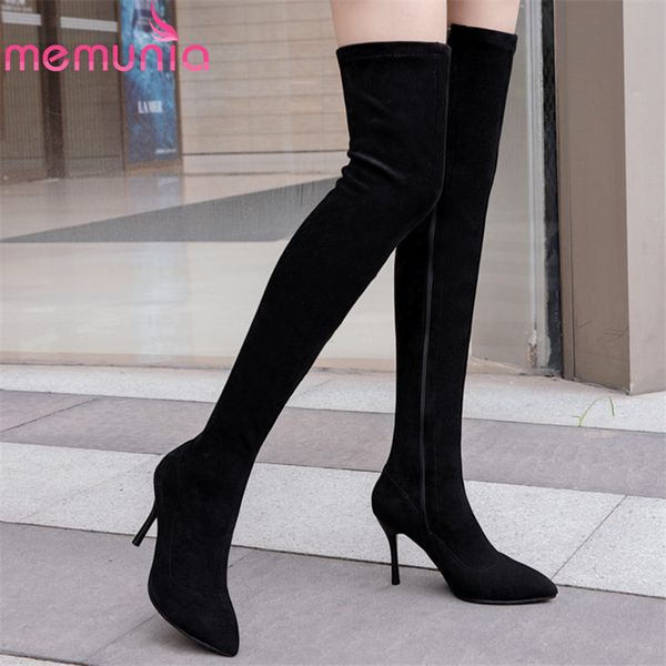 memunia 2020 big size 34-45 over the knee boots women zip pointed toe thin high heel party shoes ladies elastic boots, Black
memunia 2020 big size 34-45 over the knee boots women zip pointed toe thin high heel party shoes ladies elastic boots, Black