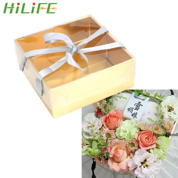 hilife with pvc cover flower dessert gift box portable flower boxes packaging box folding paper
hilife with pvc cover flower dessert gift box portable flower boxes packaging box folding paper