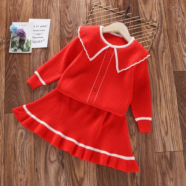 2020 autumn thick sweet cute children's sweater set sweater over overskirt two-piece skirt wooden ear edge, Blue
2020 autumn thick sweet cute children's sweater set sweater over overskirt two-piece skirt wooden ear edge, Blue