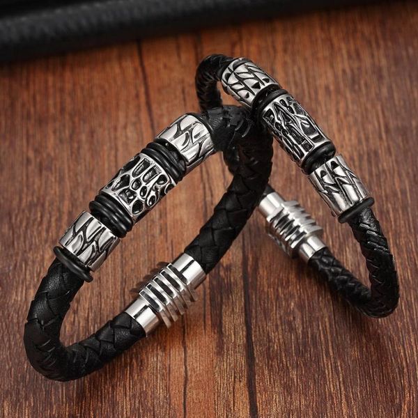 xqni 2 styles stainless steel genuine leather bracelet with magnet buckle geometric pattern lover jewelry for birthday gift, Red;blue
xqni 2 styles stainless steel genuine leather bracelet with magnet buckle geometric pattern lover jewelry for birthday gift, Red;blue