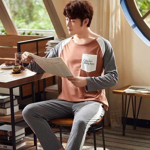 cotton pajamas large size furnishing clothing home clothes men's home clothes long sleeve cotton autumn men's suit youth autumn, Blue;red
cotton pajamas large size furnishing clothing home clothes men's home clothes long sleeve cotton autumn men's suit youth autumn, Blue;red
