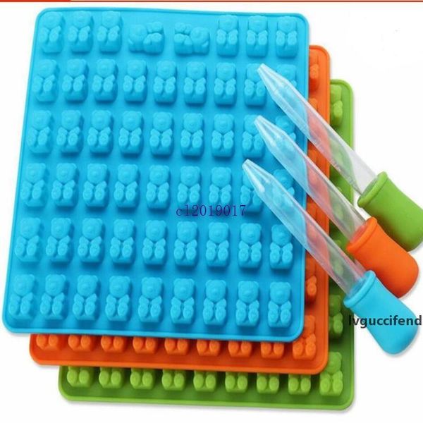 4 color 53/50 cavity silicone gummy bear chocolate mold candy maker ice cube tray jelly moulds with dropper
4 color 53/50 cavity silicone gummy bear chocolate mold candy maker ice cube tray jelly moulds with dropper