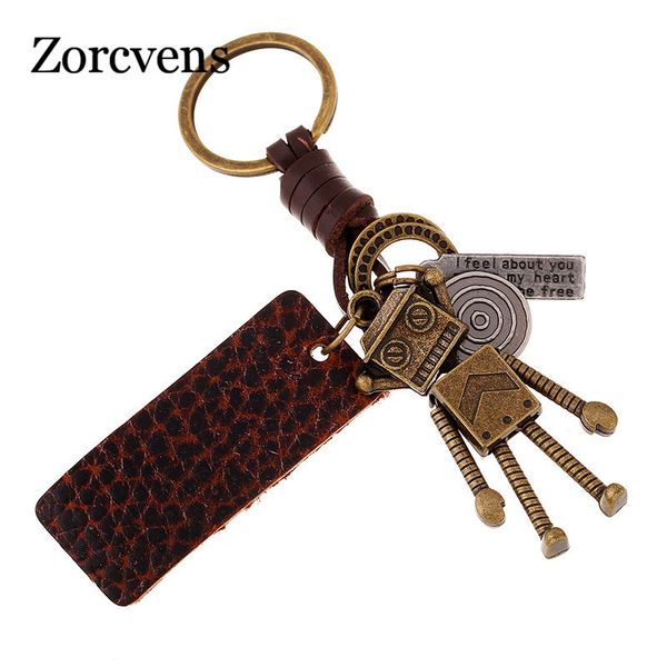 zorcvens vintage men retro punk leather key chains alloy robot pendants backpack key chains, Silver
zorcvens vintage men retro punk leather key chains alloy robot pendants backpack key chains, Silver