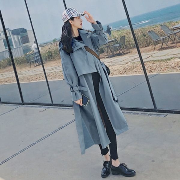 2020 autumn new mid-length lace-up women's trench windbreaker windbreaker coat korean straight solid color trench coat for women, Tan;black
2020 autumn new mid-length lace-up women's trench windbreaker windbreaker coat korean straight solid color trench coat for women, Tan;black