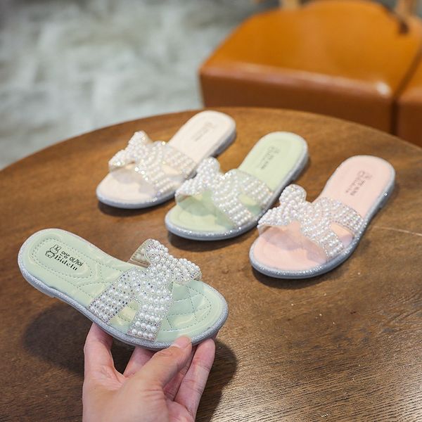 pearl girl 2020 new princess cute anti-skid home pearl slippers wear little girl slippers, Black;grey
pearl girl 2020 new princess cute anti-skid home pearl slippers wear little girl slippers, Black;grey