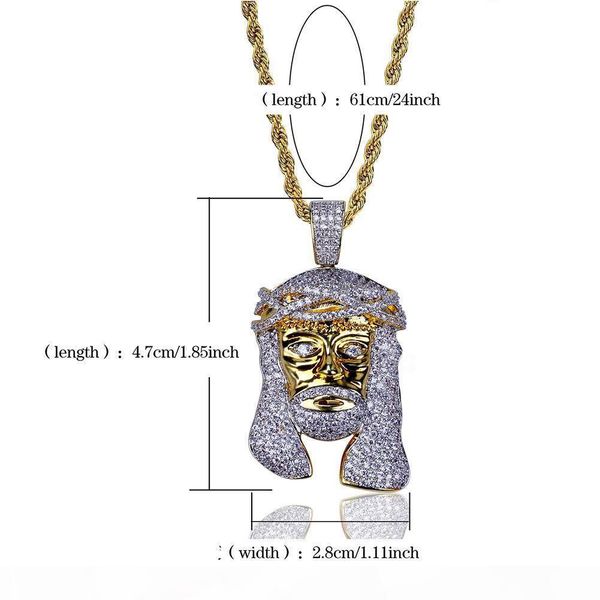 316l stainless steel hip hop jewelry micro-inserts cubic zirconia jesus pendant necklace for mens rapper rock accessories, Silver
316l stainless steel hip hop jewelry micro-inserts cubic zirconia jesus pendant necklace for mens rapper rock accessories, Silver