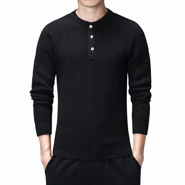 men's sweaters fashion button o neck sweater men winter slim pull homme solid pullover 100% cotton long sleeve pullovers clothing, White;black
men's sweaters fashion button o neck sweater men winter slim pull homme solid pullover 100% cotton long sleeve pullovers clothing, White;black