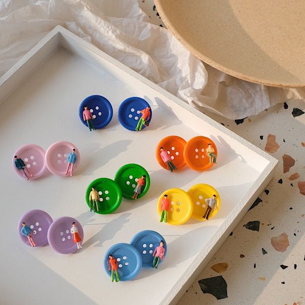 new exaggerated colorful candy color buttons stud earrings vintage handmade round japanese harajuku funny earrings jewelry gift, Golden;silver
new exaggerated colorful candy color buttons stud earrings vintage handmade round japanese harajuku funny earrings jewelry gift, Golden;silver