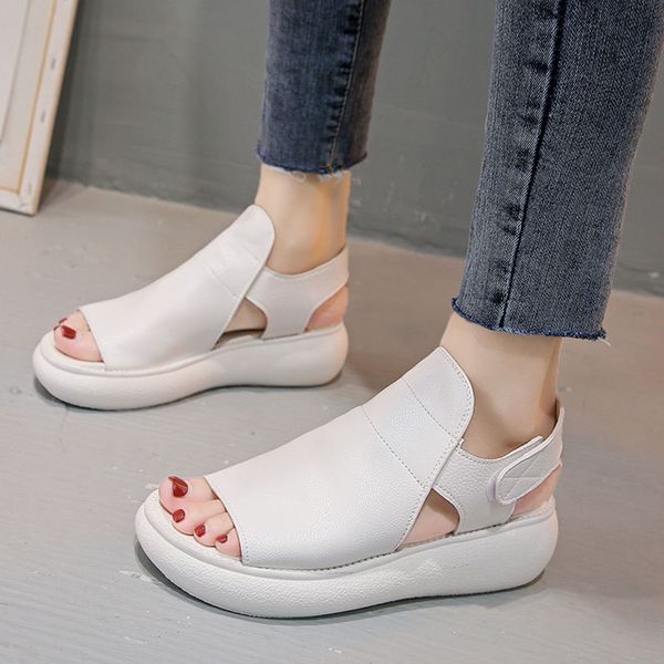 flat sandals women summer new thick bottom open toe roman shoes increased casual wild soft bottom fish mouth leather shoes, Black
flat sandals women summer new thick bottom open toe roman shoes increased casual wild soft bottom fish mouth leather shoes, Black