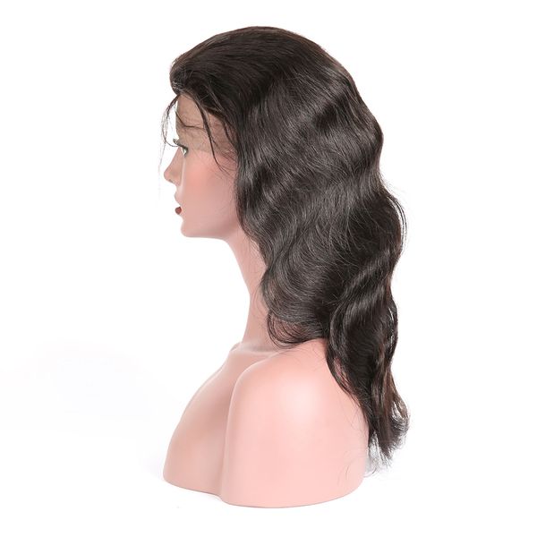 360 lace frontal 8-28" p remy human hair wigs natural color 360 lace frontal wig, Black 
360 lace frontal 8-28" p remy human hair wigs natural color 360 lace frontal wig, Black