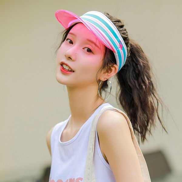 women's empty hat transparent embroidered sunshade cap striped cap flamingo embroidery sunshade running hat, Blue;gray
women's empty hat transparent embroidered sunshade cap striped cap flamingo embroidery sunshade running hat, Blue;gray