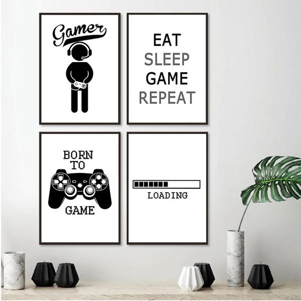 black and white wall art poster game quotes canvas painting nursery poster abstract canvas art wall pictures for baby room decor
black and white wall art poster game quotes canvas painting nursery poster abstract canvas art wall pictures for baby room decor