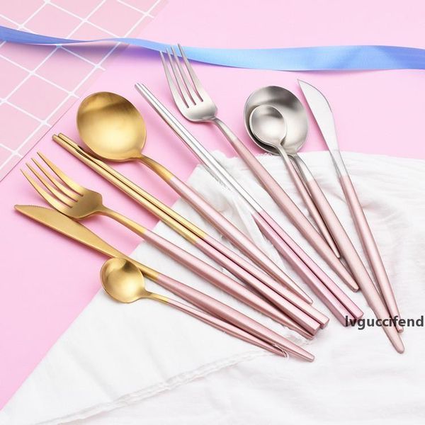 tableware spoon fork knife wed silver gold stainless steel 304 cutlery flatware dinnerware with pink handle
tableware spoon fork knife wed silver gold stainless steel 304 cutlery flatware dinnerware with pink handle