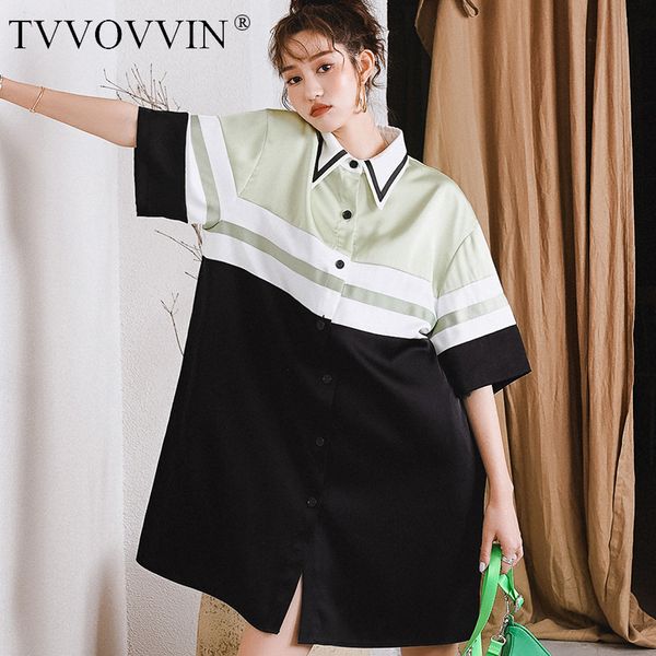 tvvovvin korean college style loose large-scale fashion dress summer contrast color stitching single-breasted casual b052, Black;gray
tvvovvin korean college style loose large-scale fashion dress summer contrast color stitching single-breasted casual b052, Black;gray