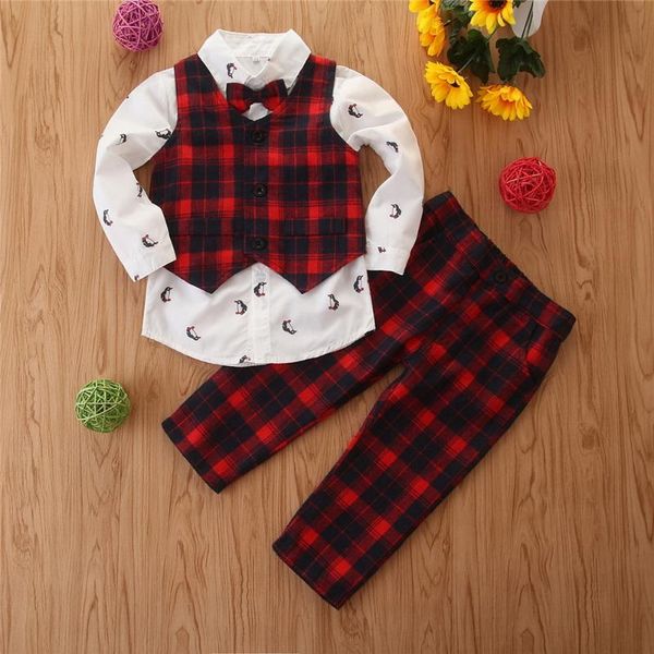 sale boys 2020 penguin printed long sleeve shirt plaid vest pants 3pcs sets kids fashion outfits boys clothes set 3t-7t d30, White
sale boys 2020 penguin printed long sleeve shirt plaid vest pants 3pcs sets kids fashion outfits boys clothes set 3t-7t d30, White