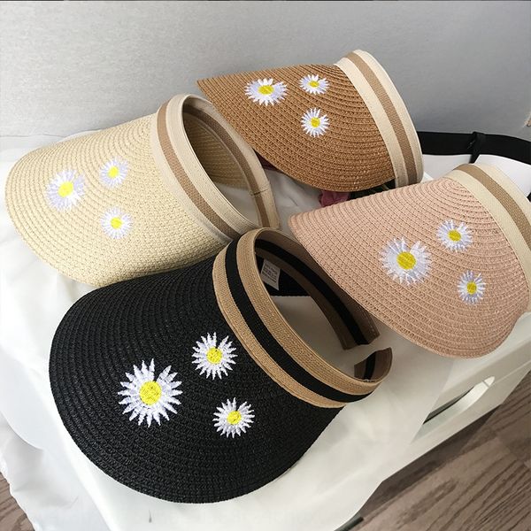 sun women's ins fashion sunscreen crepe straw hat embroidered straw hat chrysanthemum embroidery empty hair hoop cap, Blue;gray
sun women's ins fashion sunscreen crepe straw hat embroidered straw hat chrysanthemum embroidery empty hair hoop cap, Blue;gray