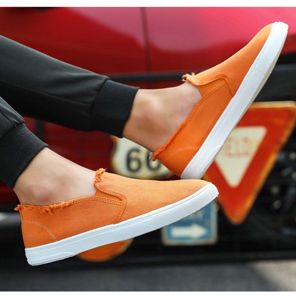 student personality solid candy-colored canvas shoes classic old beijing cloth shoes casual wild slip-on flat for mens, Black
student personality solid candy-colored canvas shoes classic old beijing cloth shoes casual wild slip-on flat for mens, Black