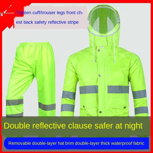 split set thickened sanitation double split raincoat set thickened double sanitation reflective strip reflective strip raincoat, Black
split set thickened sanitation double split raincoat set thickened double sanitation reflective strip reflective strip raincoat, Black