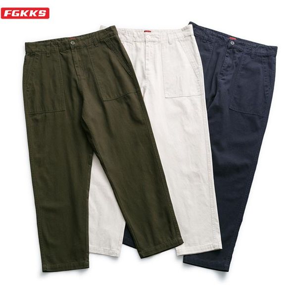 fgkks fashion brand men leisure pants street trend solid color male cotton ankle-length pants men's solid color casual, Black
fgkks fashion brand men leisure pants street trend solid color male cotton ankle-length pants men's solid color casual, Black