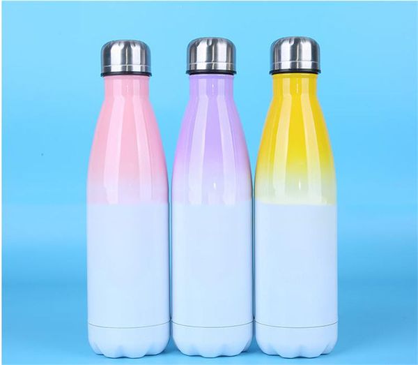 6 styles gradient sublimation cola water bottle stainless steel double wall cup coated insulated travel mug
6 styles gradient sublimation cola water bottle stainless steel double wall cup coated insulated travel mug