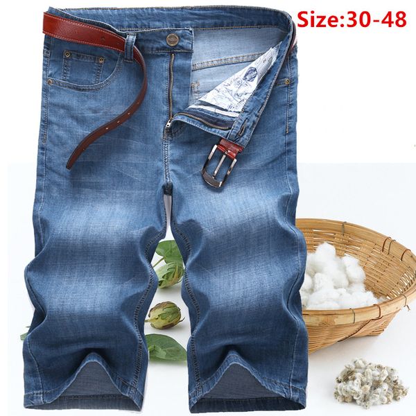 men's jeans capri denim shorts men cropped trousers mens high waist thin plus size 42 44 46 48 male oversized calf length summer short, Blue
men's jeans capri denim shorts men cropped trousers mens high waist thin plus size 42 44 46 48 male oversized calf length summer short, Blue