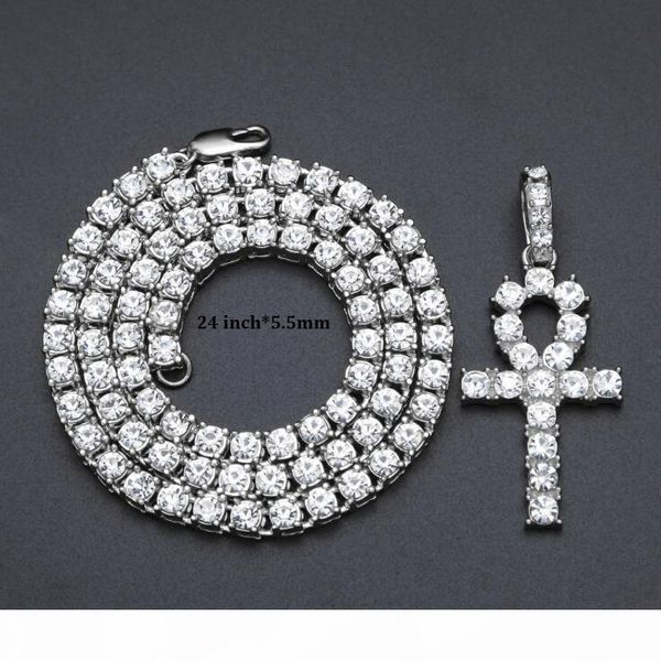 new mens iced out cuban link chains pendants rock rap hip hop jewelry egypt ankh rhinestone key necklaces for women, Silver
new mens iced out cuban link chains pendants rock rap hip hop jewelry egypt ankh rhinestone key necklaces for women, Silver