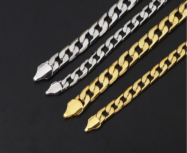 2020 men women bracelet plating 18k gold silvery side chain bracelet 8mm 10mm fashion gold bracelet 10pcs/lot, Black
2020 men women bracelet plating 18k gold silvery side chain bracelet 8mm 10mm fashion gold bracelet 10pcs/lot, Black