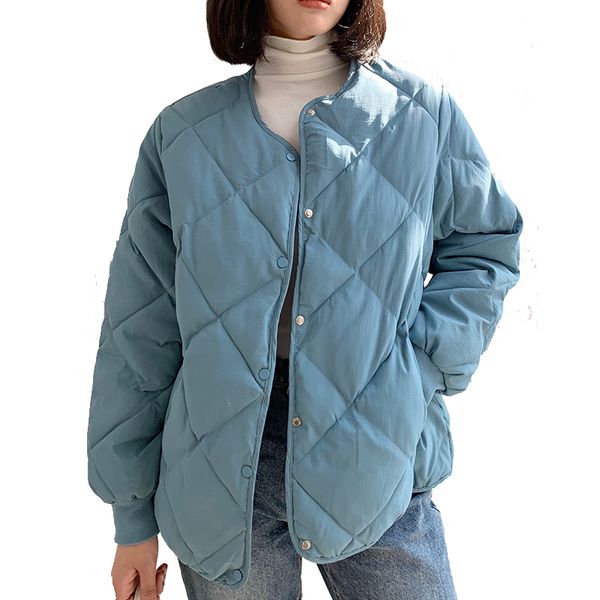 2020 simple rhomboid cotton jacket women's fashion korean style elegant hand stuffed down cotton coat autumn winter new jacket, Black
2020 simple rhomboid cotton jacket women's fashion korean style elegant hand stuffed down cotton coat autumn winter new jacket, Black