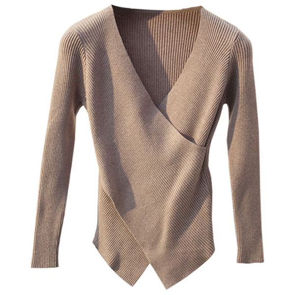 women's sweaters women knitted casual sweater long sleeve v-neck pullovers solid color elegant top, White;black
women's sweaters women knitted casual sweater long sleeve v-neck pullovers solid color elegant top, White;black