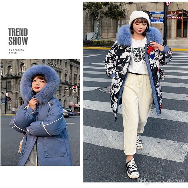 fashion style designer new ladies winter down jacket thick loose women's long section two sides wear winter fashion warm down jacket, Black
fashion style designer new ladies winter down jacket thick loose women's long section two sides wear winter fashion warm down jacket, Black